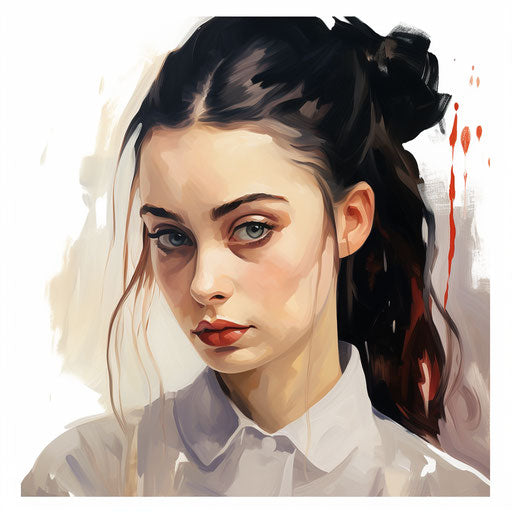 Wednesday clipart in the style of Oil painting, on a white background