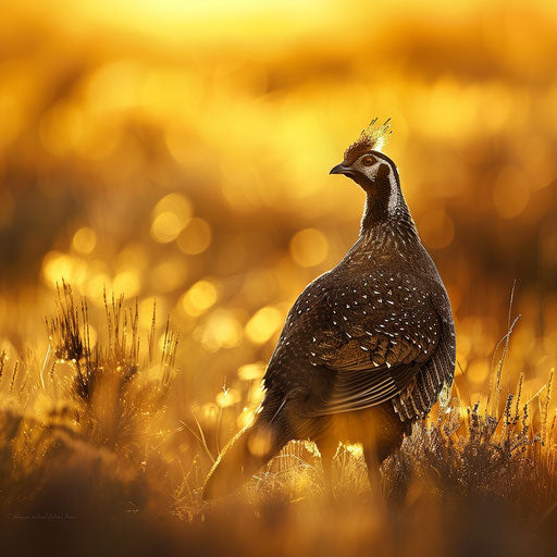 Sage grouse in a sunny grassland