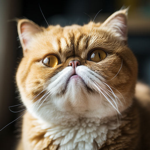 exotic shorthair cat closeup of the face
