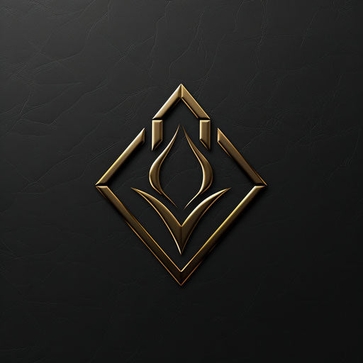 Luxury plumbing logo with black and gold accents on a sleek background