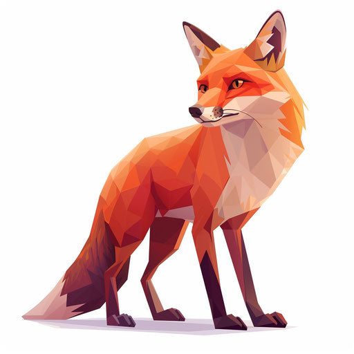 Cartoon animal in realistic style on flat white background