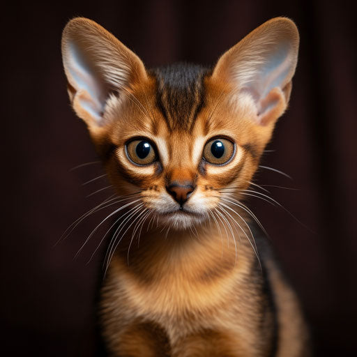 Abyssinian kitten exploring
