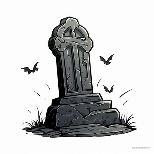 Gravestone artwork in the style of Chiaroscuro Art