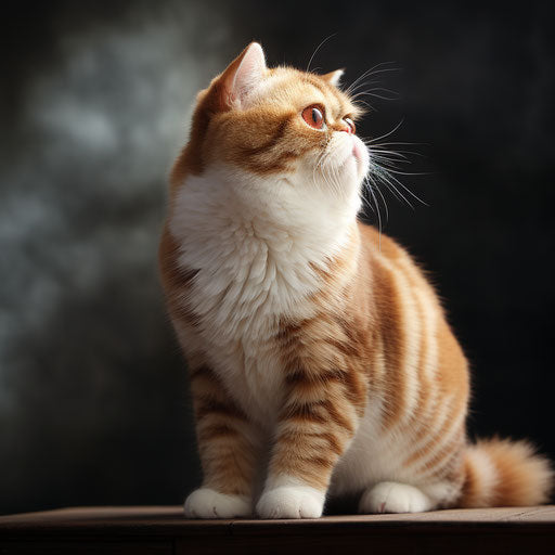 Exotic shorthair cat in profile