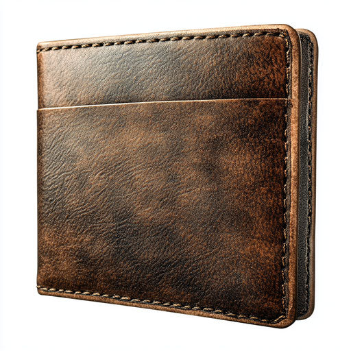 Realistic depiction of a wallet, high resolution, isolated