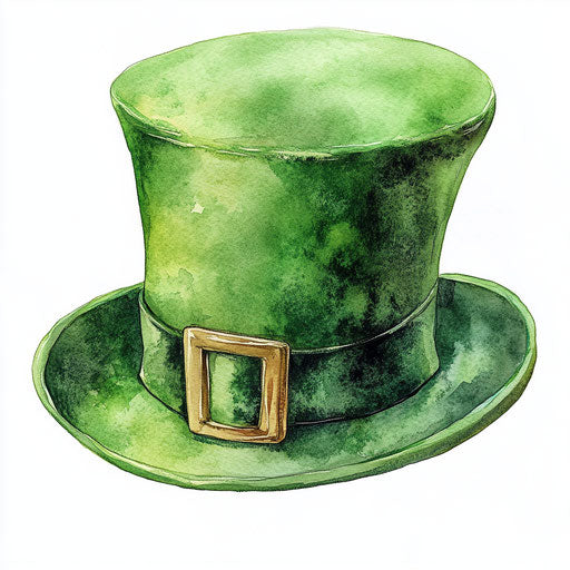 St. Patrick's Day hat, cartoon illustration