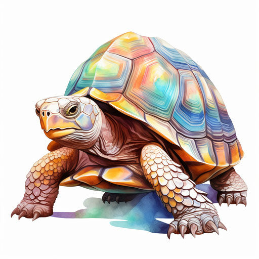 Tortoise clipart in the style of Pastel Colors Art