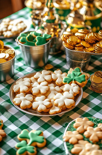 St. Patrick's Day Party with Green and White Decorations