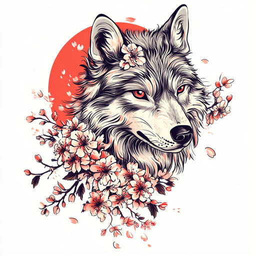 Bold Wolf Hand Tattoo Tattoo Flash Set