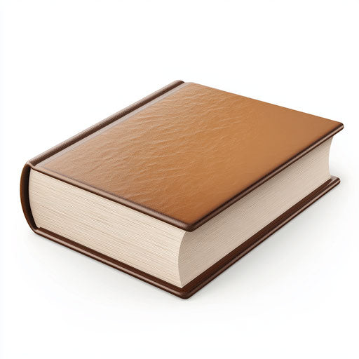 3D book on flat white background, isolated clipart