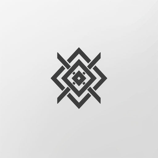 Clean and symmetrical logo with geometric patterns implying stability