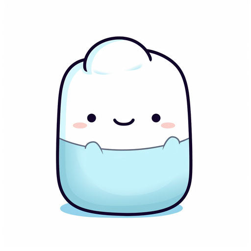 Minimalist squishmallow clipart on white background