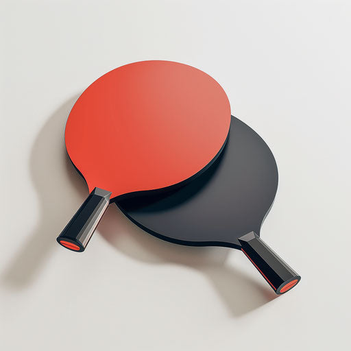 Realistic table tennis clipart on white flat background
