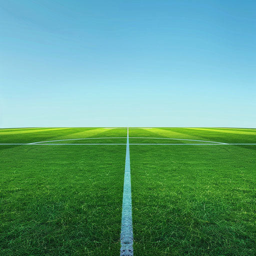 Football field on blue background with soft focus and light texture