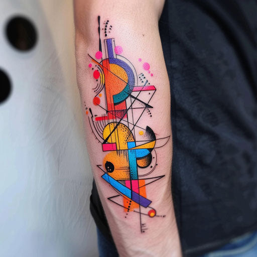 Vibrant flat tattoo sketch for the number 13