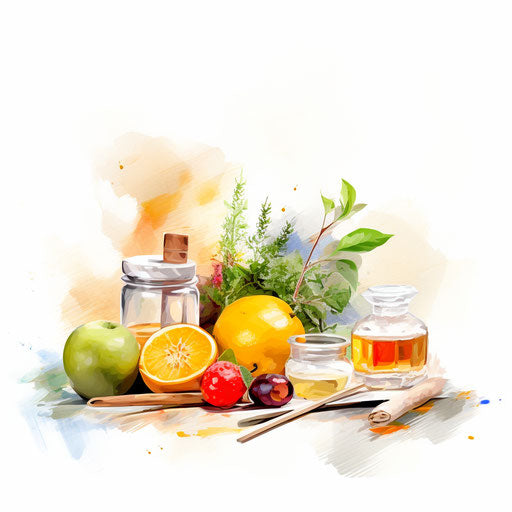 Wellness illustration in the style of Impressionistic Art