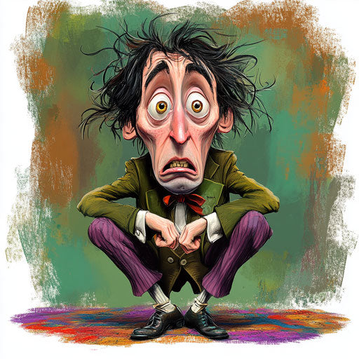 Dynamic Lewis Carroll Caricature Clipart JPG for Digital Media
