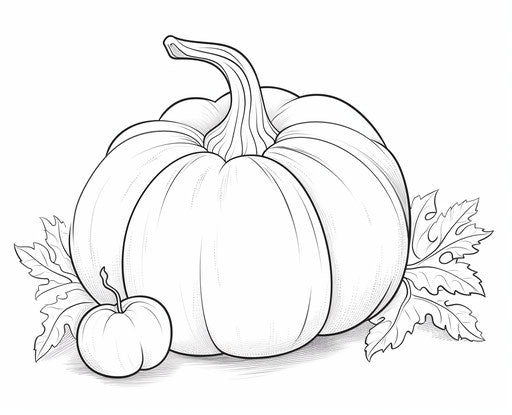 Halloween pumpkin coloring page on white background