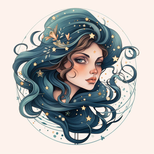 Virgo tattoo on white background