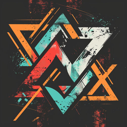 Urban streetwear logo with graffiti elements