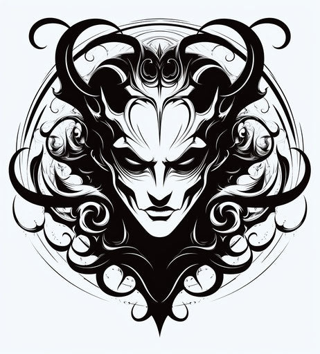 Vampire tattoo designs in black and white
