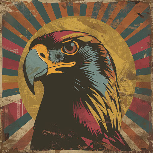 Rustic flat tattoo sketch of a Mexican eagle