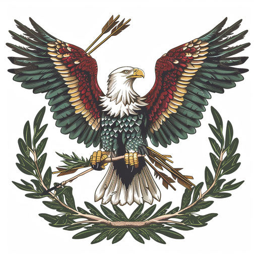 Traditional American symbol on white background