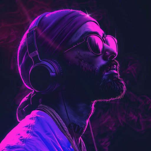 Rap singer in Indian pop culture cartoon realism