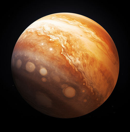 Venus planet of large size, vibrant and marble-style imagery
