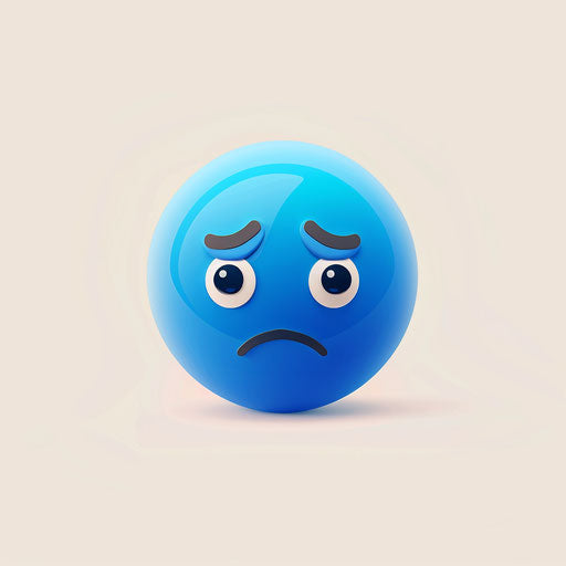 Sad blue ball