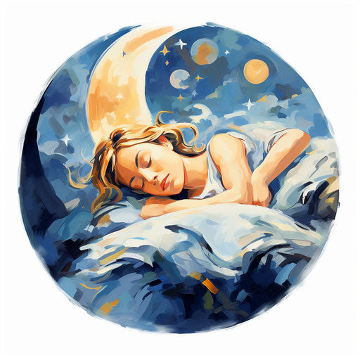 Sleep depiction in the style of oil painting
