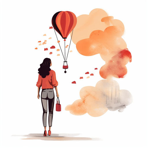 September clip art in Minimalist style, on white background