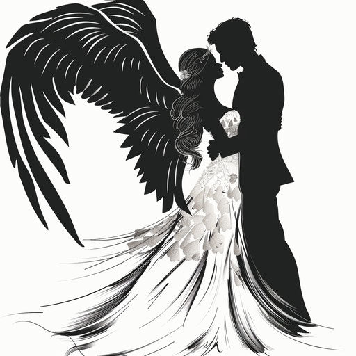 Wedding clipart in photo realistic style with flat background