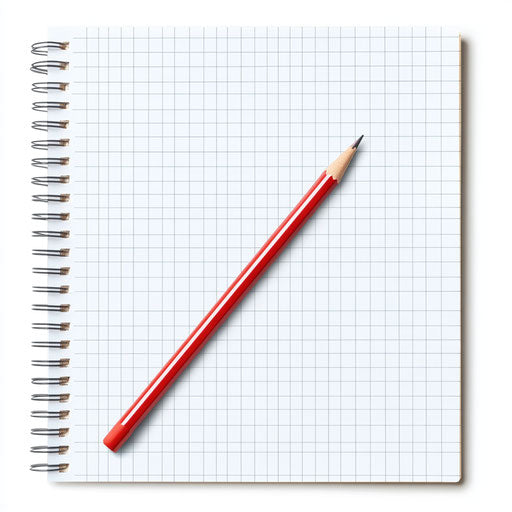 Realistic graph paper clipart, high-resolution, no background, isolated