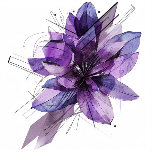 February Birth Flower Tattoo Vector Art