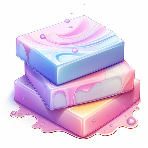 Soap clipart in the style of Pastel Colors Art