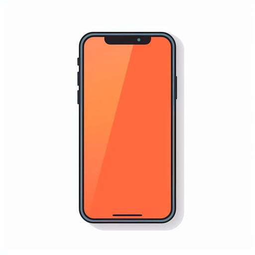 Smartphone clip in Minimalist style, on white background