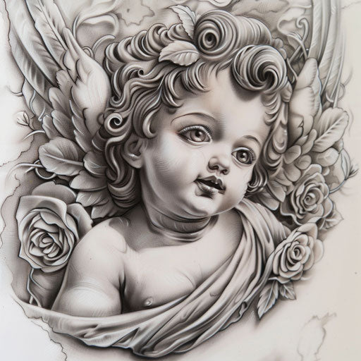 Cherub Tattoo Vector Pack