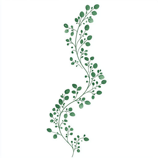 Toe tattoos with tiny leaf patterns in green ink