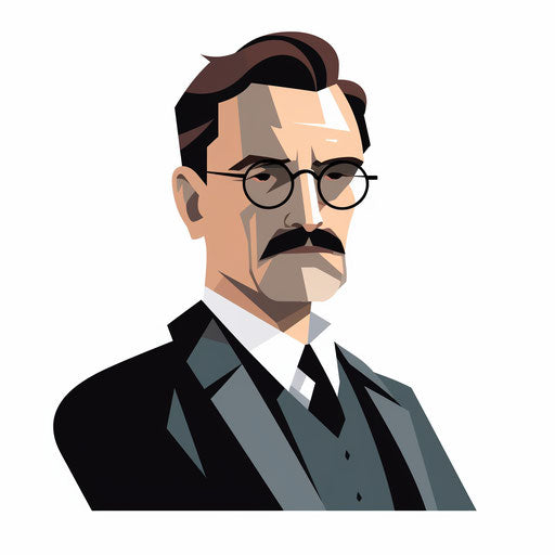 Main illustration in Minimalist style, on white background