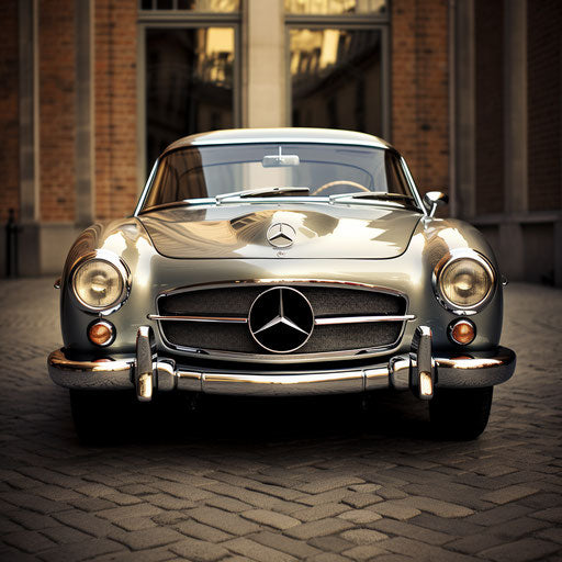 Front view of the classic Mercedes Benz