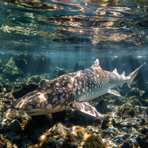 Zebra shark in a shallow reef
