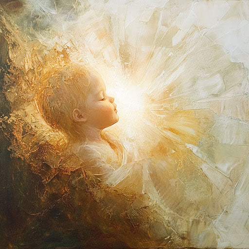 Celestial light of the infant Jesus, symbol of hope