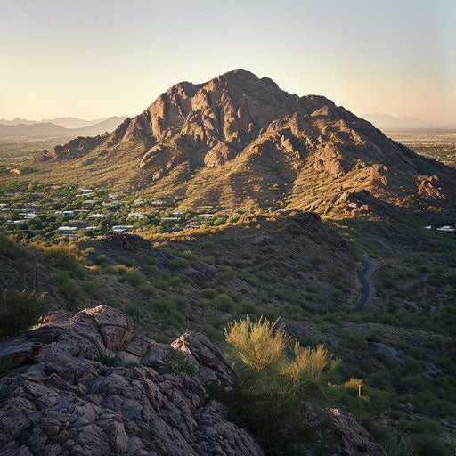 Camelback Mountain in Phoenix, Az, warm beautiful afternoon light