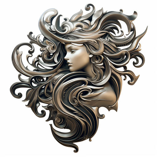 Metal clipart in the style of Chiaroscuro Art