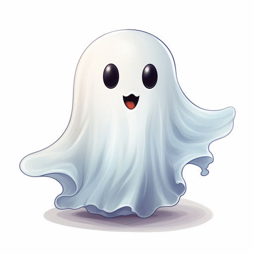 Adorable ghost drawing in the Chiaroscuro Art style