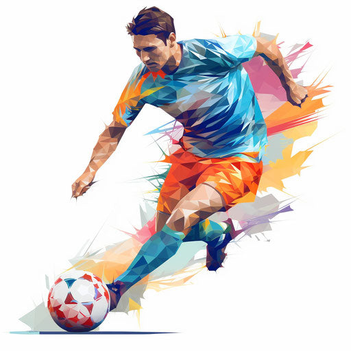 Soccer clipart in the style of Pastel Colors Art, on white background