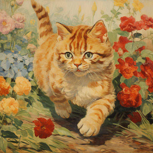 Louis Wain's cat on the run