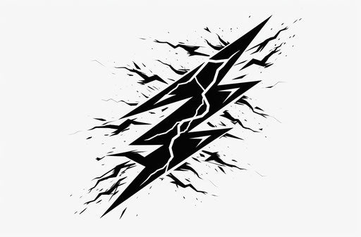 Thunder lightning skate lightning symbol, monochrome style