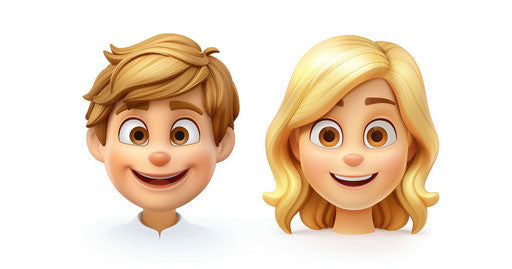 New faces emoji set includes one couple and one couple, light and yellow